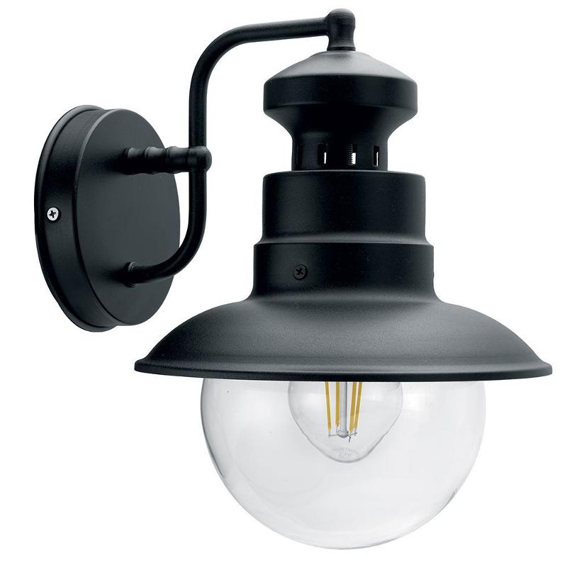 Светильник садово-парковый PL571 на стену вниз 60W 230V E27, черный | 11597 | Feron — Feron