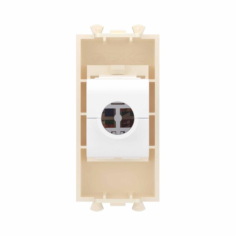 Компьютерная розетка RJ-45 без шторки модульная, кат.6, "Avanti", "Ванильная дымка", 1 модуль | 4405691 | DKC — миниатюра 4
