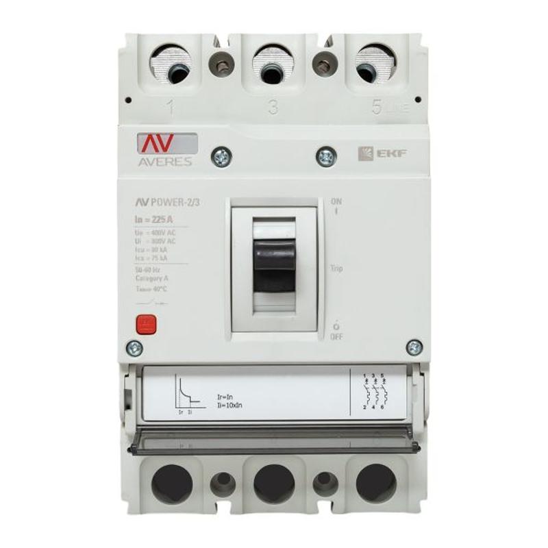 Выключатель автоматический AV POWER-2/3 225А 80kA TR AVERES | mccb-23-225H-TR-av | EKF — миниатюра 22