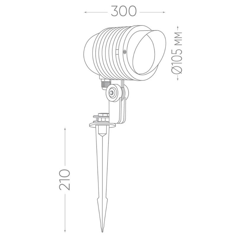 Светильник светодиодный грунтовый на колышке SP2705 , 85-265V, 6W холодный белый IP65 | 32129 | FERON — миниатюра 4