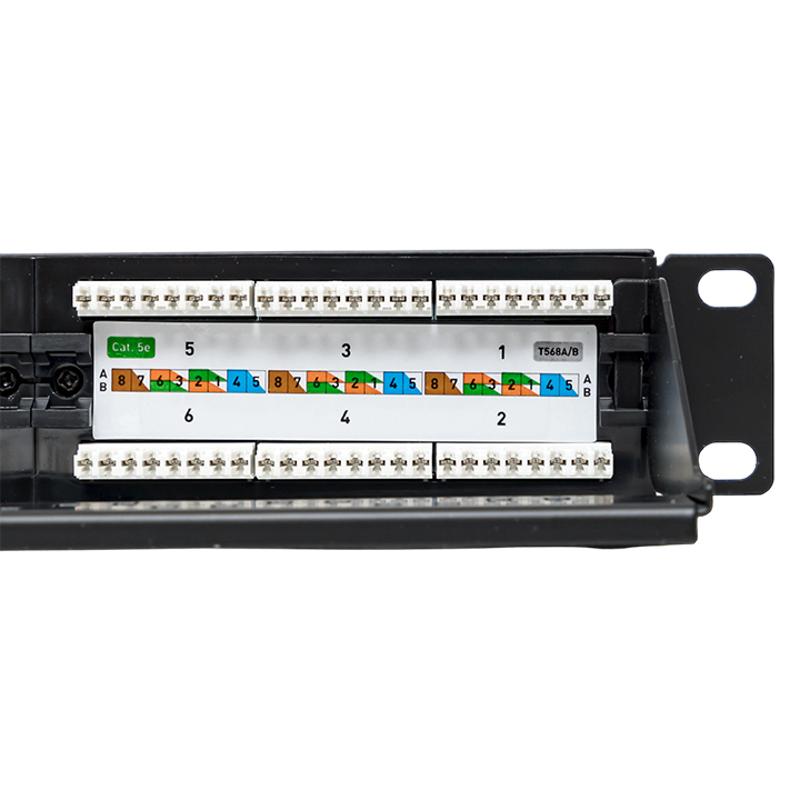 Патч-панель TERACOM 19'' Cat.5E 1U неэкранирован UTP 24 порта RJ-45 110 IDC с органайзером | TRC-PPNL-5EUTP-C1U24 | EKF — миниатюра 5