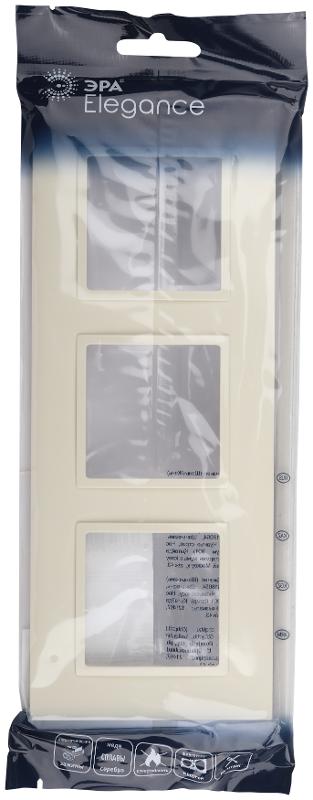 Рамка для розеток и выключателей Elegance 14-5013-02 Classic, на 3 поста, слоновая кость | Б0060582 | ЭРА — миниатюра 2