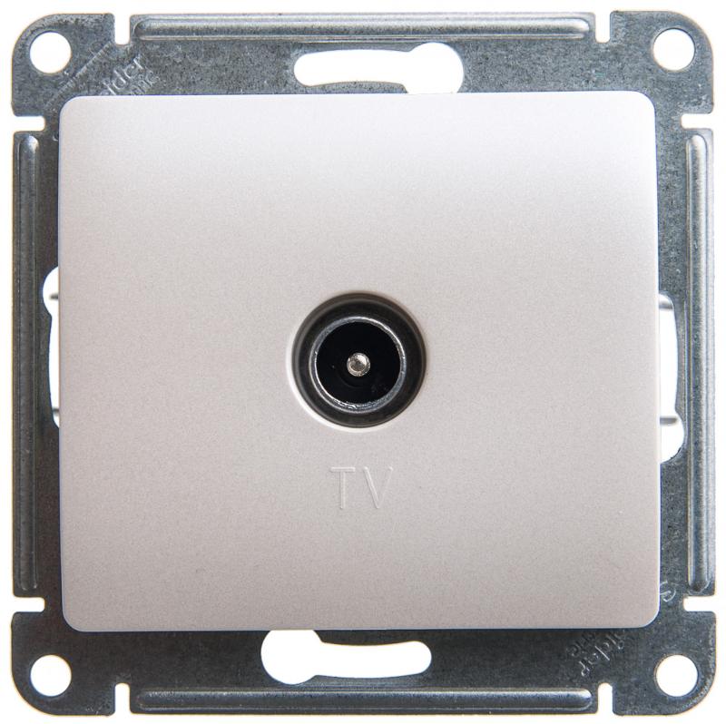 Glossa Перламутр TV Розетка оконечная 1DB | GSL000691 | SE — Systeme Electric