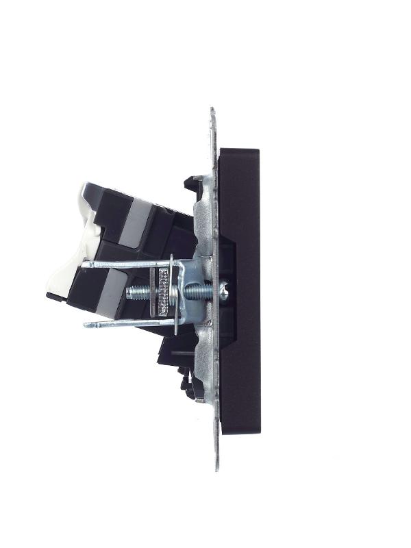 BRITE Розетка компьютерная RJ45 кат.5E РК10-БрЧ черный | BR-K10-1-K02 | IEK — миниатюра 3