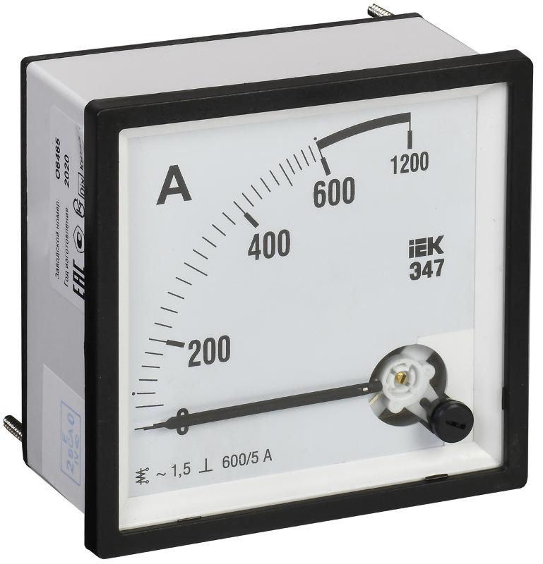 Амперметр Э47 600/5А кл. точн. 1,5 72х72мм | IPA10-6-0600-E | IEK — миниатюра 1