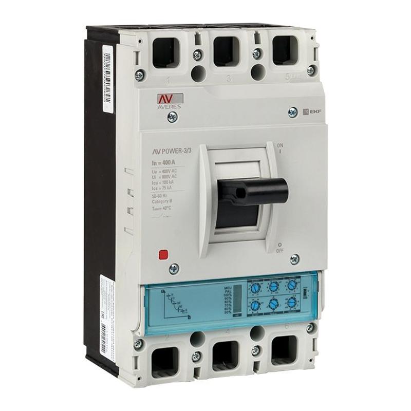 Выключатель автоматический AV POWER-3/3 400А 50kA ETU2.0 | mccb-33-400-2.0-av | EKF — EKF