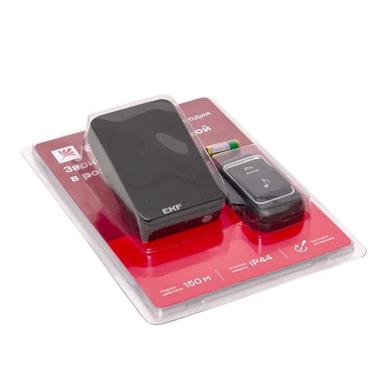 Звонок беспр. в розетку Classic (230В, черный, 51 мелод. с индик. 4 ур.) EKF | DBS-002B | EKF — миниатюра 16