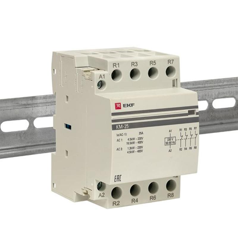 Контактор модульный КМ 25А 4NC (3 мод.) PROxima| km-3-25-04 | EKF — миниатюра 8