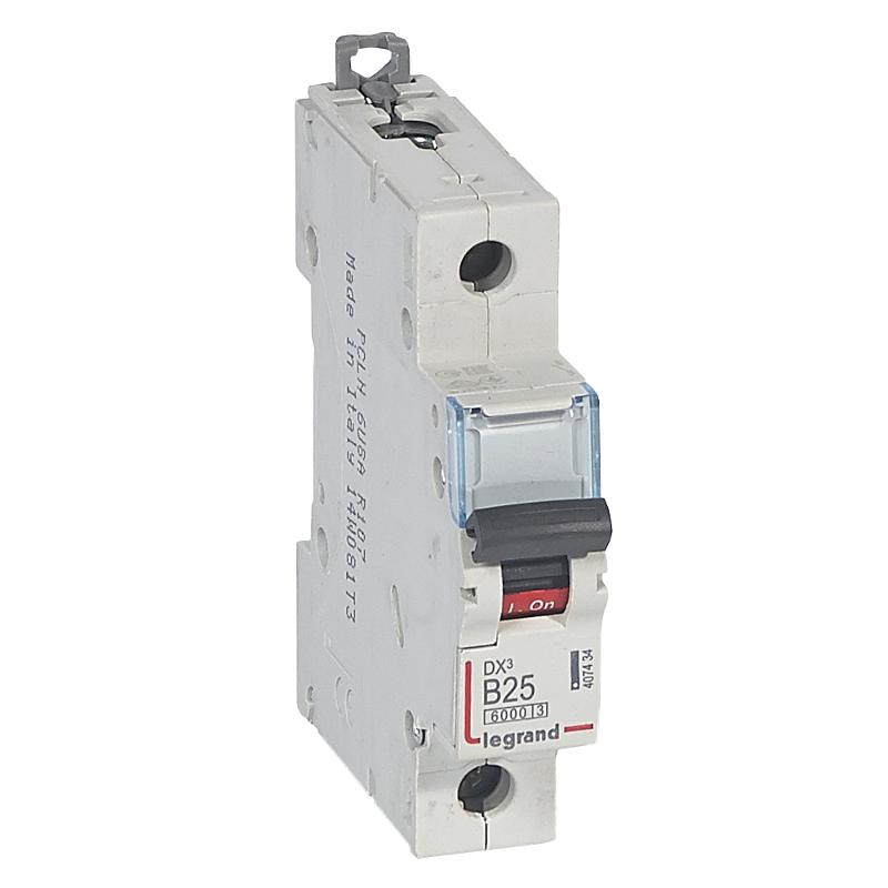 Выключатель автоматический  однополюсный DX3 6000 25А B 10кА | 407434 | Legrand — Legrand