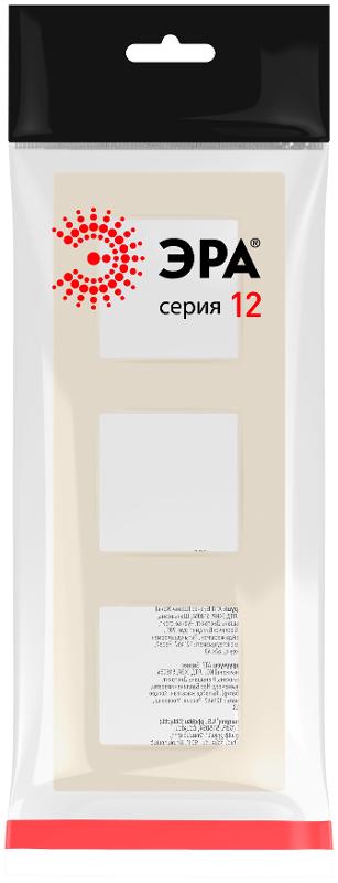 Рамка для розеток и выключателей  Серия 12 12-5203-02 на 3 поста, Классик, слоновая кость | Б0067732 | ЭРА — миниатюра 2