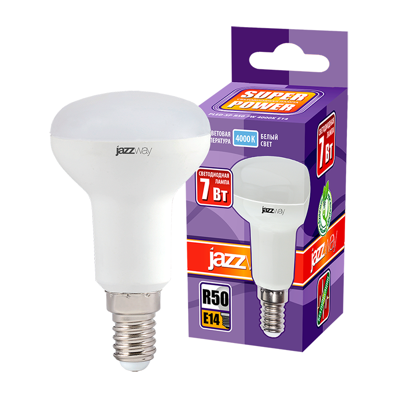 Лампа светодиодная PLED- SP R50 7w 4000K E14 230/50 | .5019751 | Jazzway — миниатюра 3