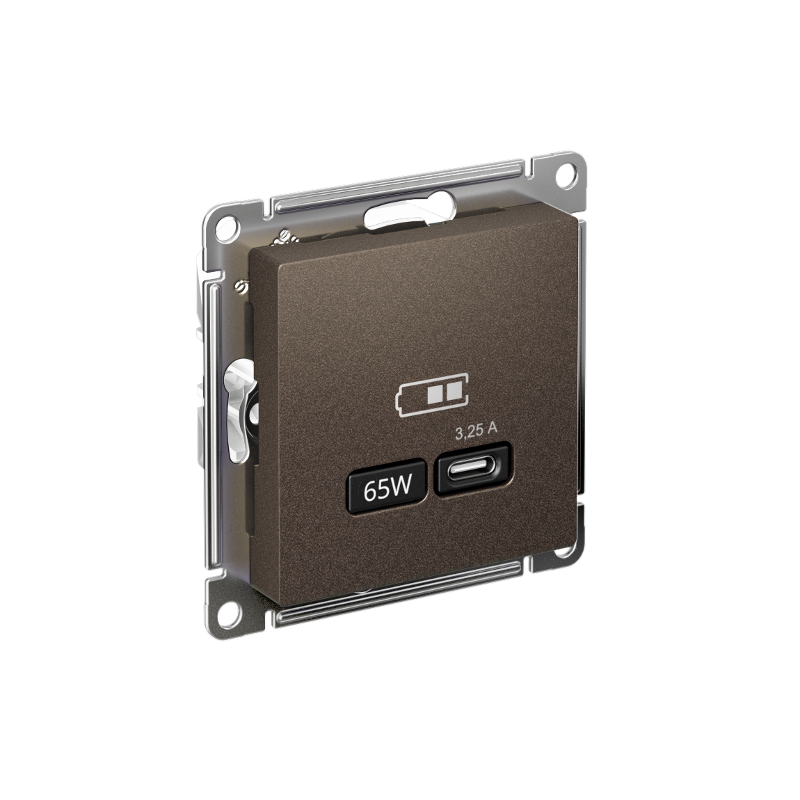 AtlasDesign Мокко USB Розетка тип-C 65W высокоскоростной заряд QC PD | ATN000627 | SE — миниатюра 1