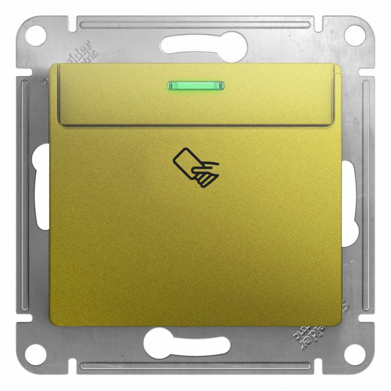 Glossa Фисташковый Выключатель карточный, сх.6, 10AX | GSL001069 | SE — Systeme Electric
