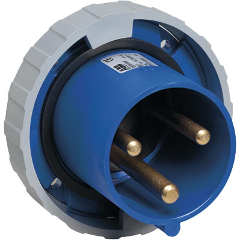 Вилка панельная с прямым фланцем 263BU6W, 63A, 2P+E, IP67, 6ч | 2CMA168104R1000 | ABB — ABB