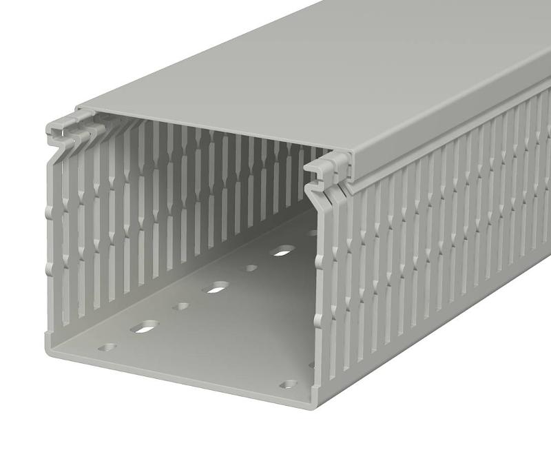 Распределительный кабельный канал LK4 N 80x100x2000 мм (ПВХ,серый) (LK4 N 80100) | 6178233 | OBO Bettermann — OBO Bettermann