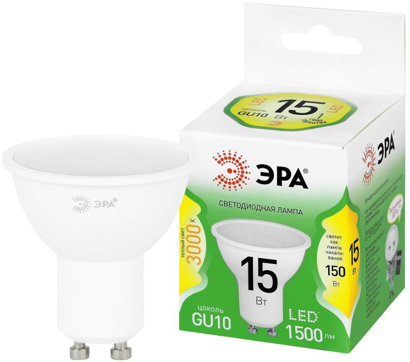 Лампа светодиодная  GREEN LINE LED MR16-15W-830-GU10 GL 15Вт софит теплый свет GU10 | Б0070070 | ЭРА — ЭРА (Энергия света)