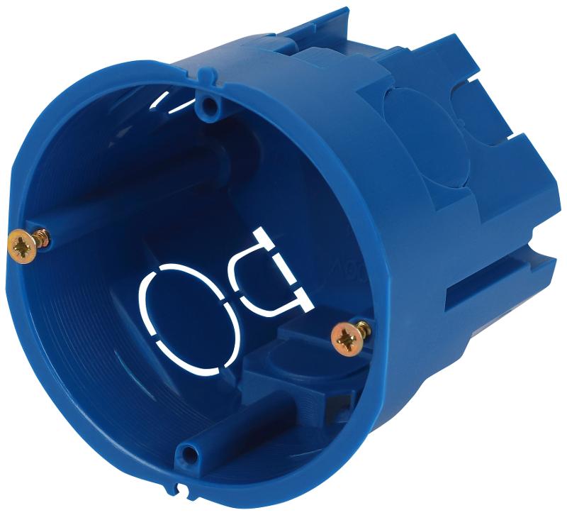 Коробка установочная ЭРА KUT-68-60-blue синяя 68х60мм для твердых стен саморезы IP20 | Б0071909 | ЭРА — ЭРА (Энергия света)