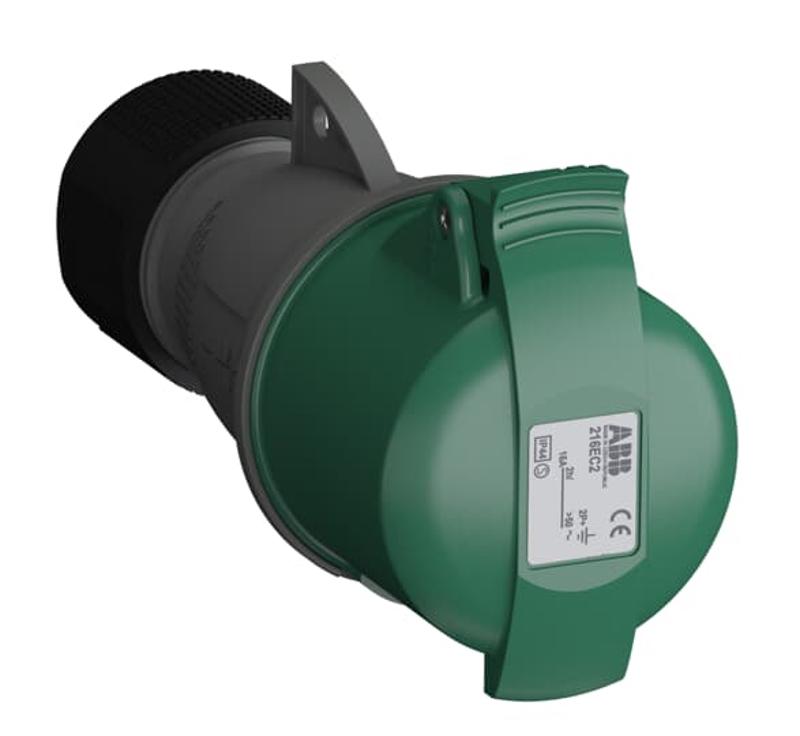 Розетка кабельная Easy&Safe 216EC2,16А,2P+E,IP44,2ч|2CMA102000R1000| ABB — ABB