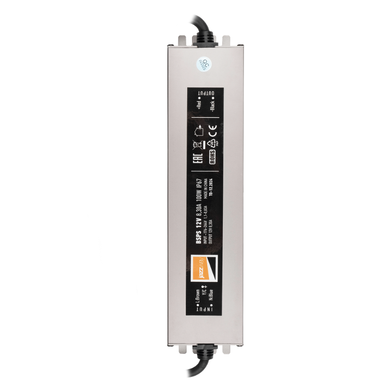 Драйвер для светодиодной ленты LED BSPS  12V8,3A=100W (new) влагозащищенный IP67 | 3329280A | Jazzway — Jazzway