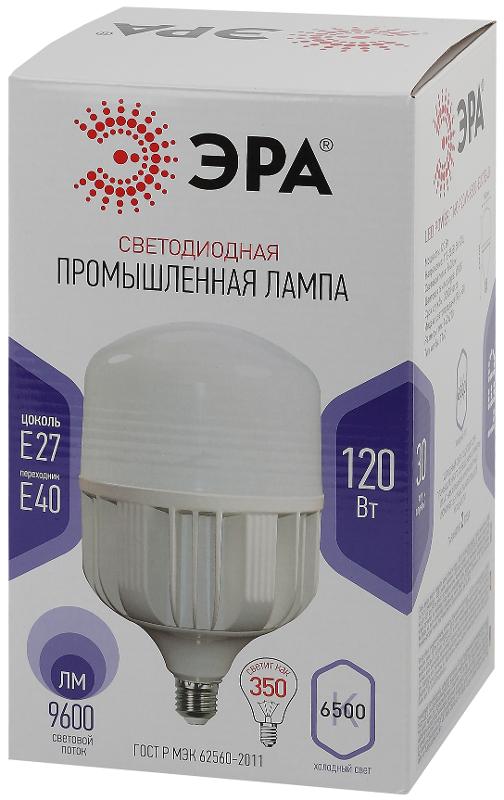 Лампа светодиодная промышленная LED POWER T160-120W-6500-E27/E40 (диод, колокол, 120Вт, холодн, E27/E40) (6/144) | Б0049104 | ЭРА — миниатюра 2