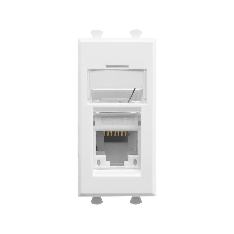 Компьютерная розетка "Белое облако" "Avanti" RJ-45 модульная,кат. 5е , 1 мод | 4400461 | DKC — DKC (ДКС)