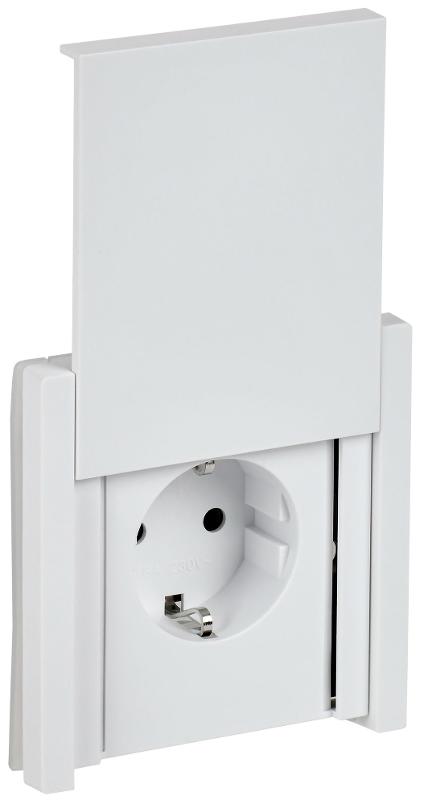 FORTE&PIANO Розетка с заземлением, со шторками, с крышкой в/к 16А IP44 FP221 белый | FP-R16-16-44-K01 | IEK — IEK (ИЭК)