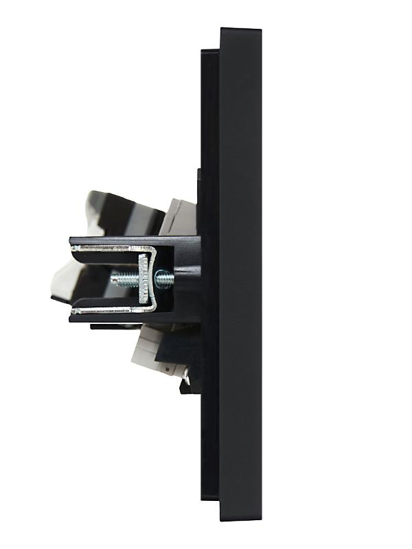 FORTE&PIANO Розетка двойная RJ11+RJ45 кат.5E FP135 черный | FP-KT20-O-1-K02 | IEK — миниатюра 4