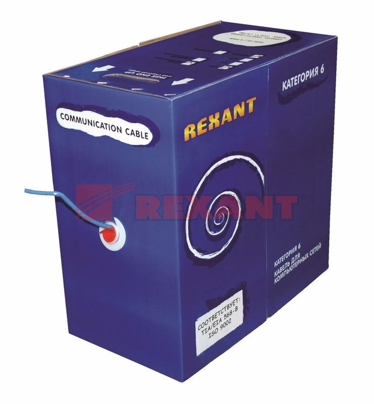 Кабель FTP 4PR 23AWG CAT6 305м | 01-0147 | REXANT — миниатюра 2