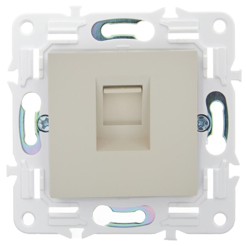 SKANDY Розетка компьютерная RJ45 кат.5E SK-K01B бежевый | SK-K10-1-K10 | IEK — миниатюра 2