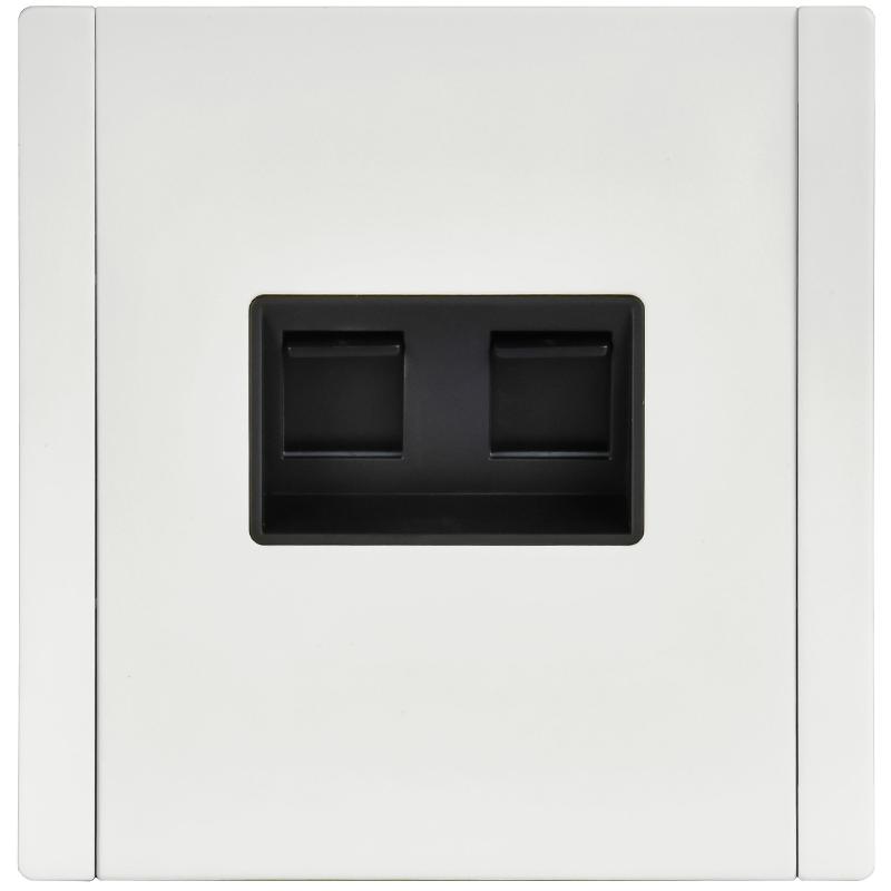 FORTE&PIANO Розетка двойная RJ11+RJ45 кат.5E FP235M белый | FP-KT20-O-1-M-K01 | IEK — миниатюра 2