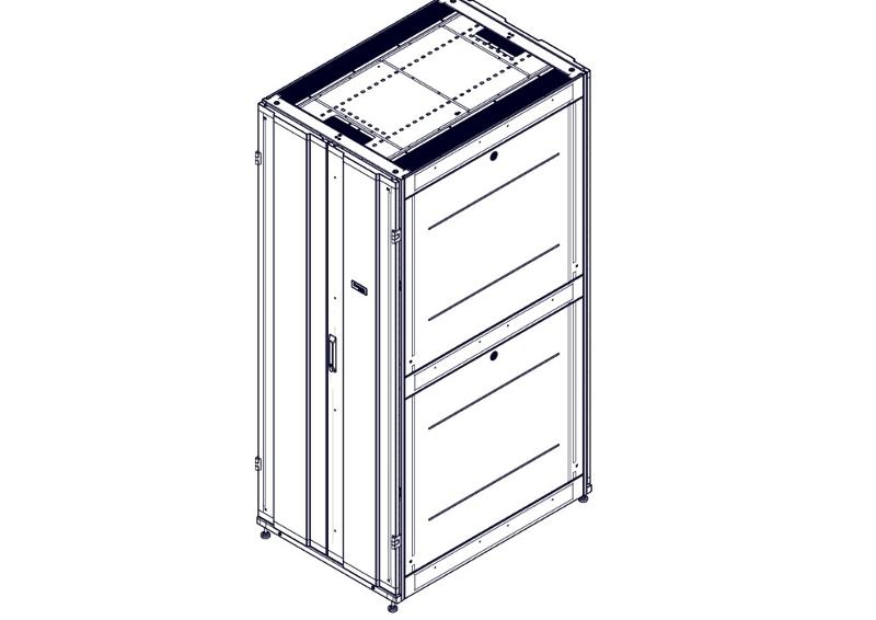 Шкаф Systeme Electric, серия Uniprom, 42U-750/1070, боковые панели 4шт, черный | UR3150 | SE — миниатюра 3