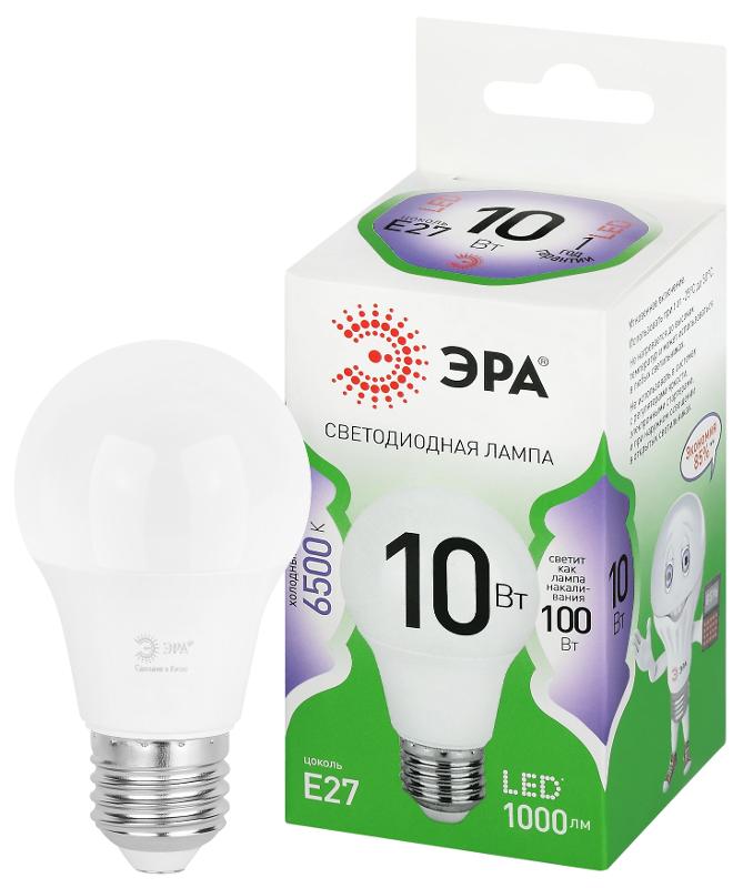 Лампа светодиодная  GREEN LINE LED A60-10W-865-E27 GL E27 10 Вт груша холодный свет | Б0067090 | ЭРА — ЭРА (Энергия света)