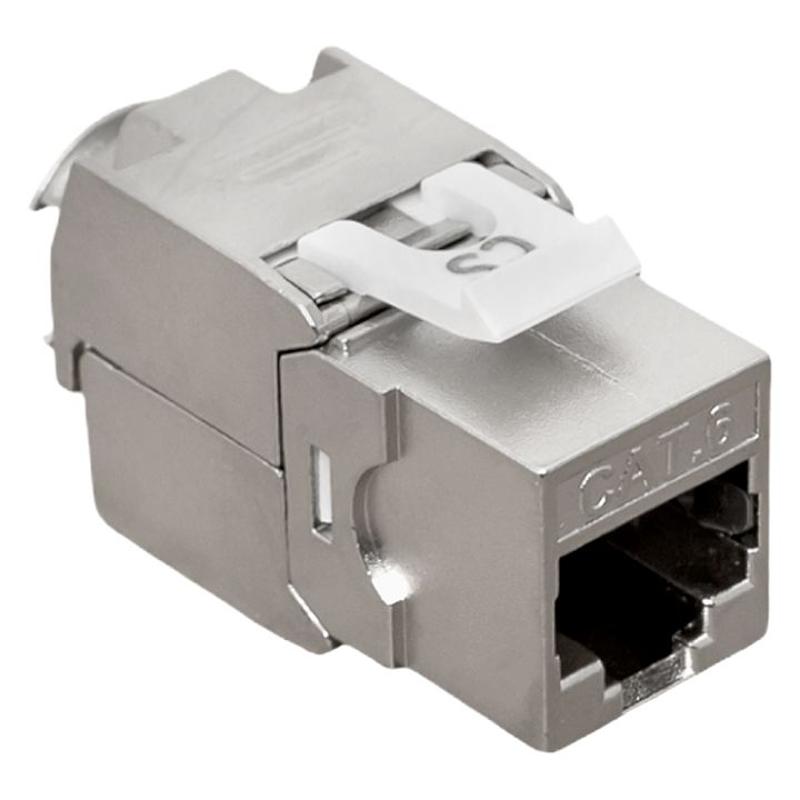 Модуль Keystone TERACOM CS Cat.6 экранированный STP 110 IDC 180 градусов самозажимной (Toolless)|TRCS-KSTN-T180D-6STP| EKF — EKF