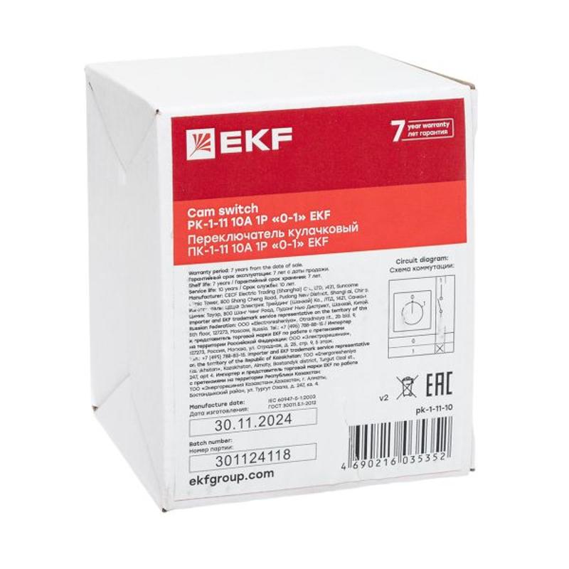 Переключатель кулачковый ПК-1-11 10А 1P "0-1" EKF PROxima | pk-1-11-10 | EKF — миниатюра 28
