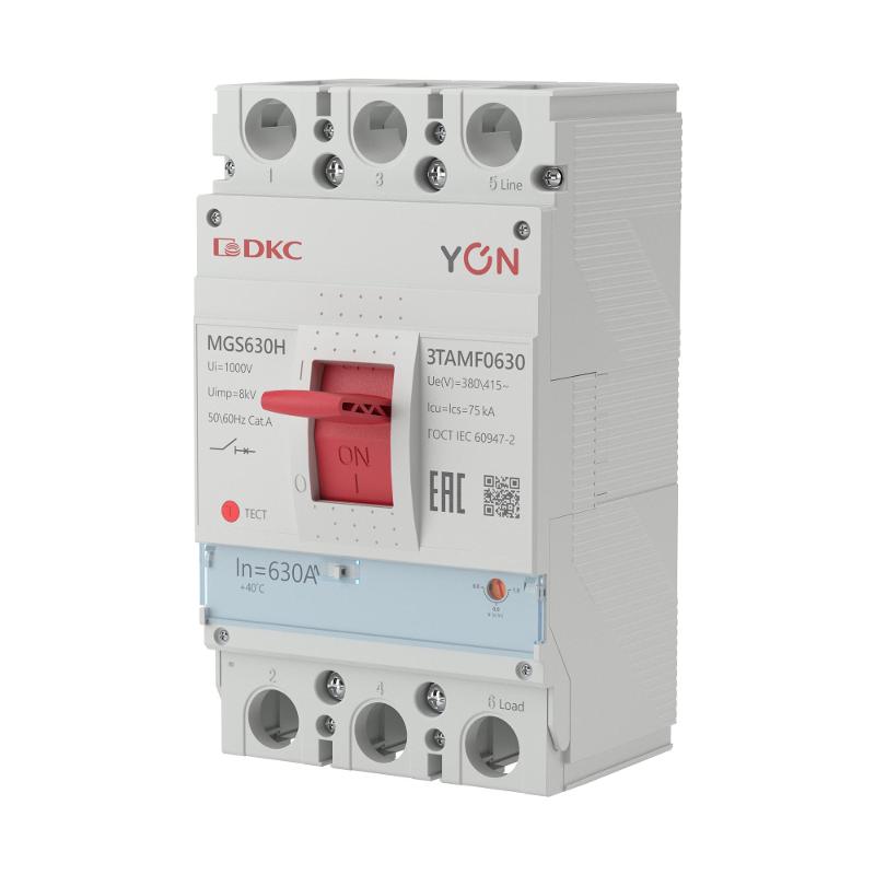 Авт. выкл. YON MGS630 3P 504-630A 75kA | MGS630H-3TAMF0630 | DKC — миниатюра 1