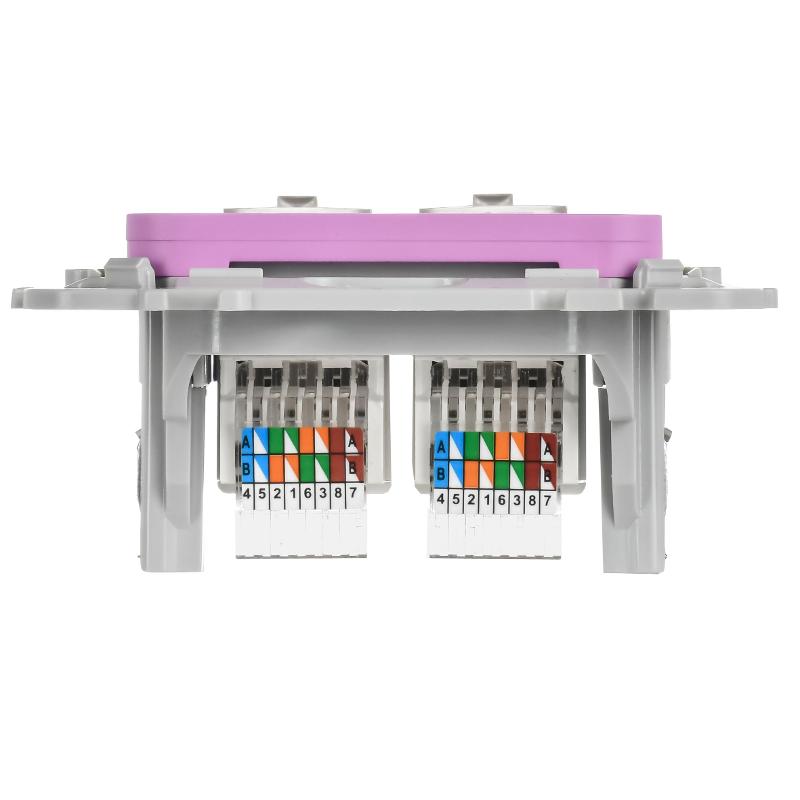 FLITE Розетка 2-ая компьютерная RJ45 кат.5Е UTP РК5е-2-0-ФлПр пурпурный | FI-K22-1-K99 | IEK — миниатюра 4