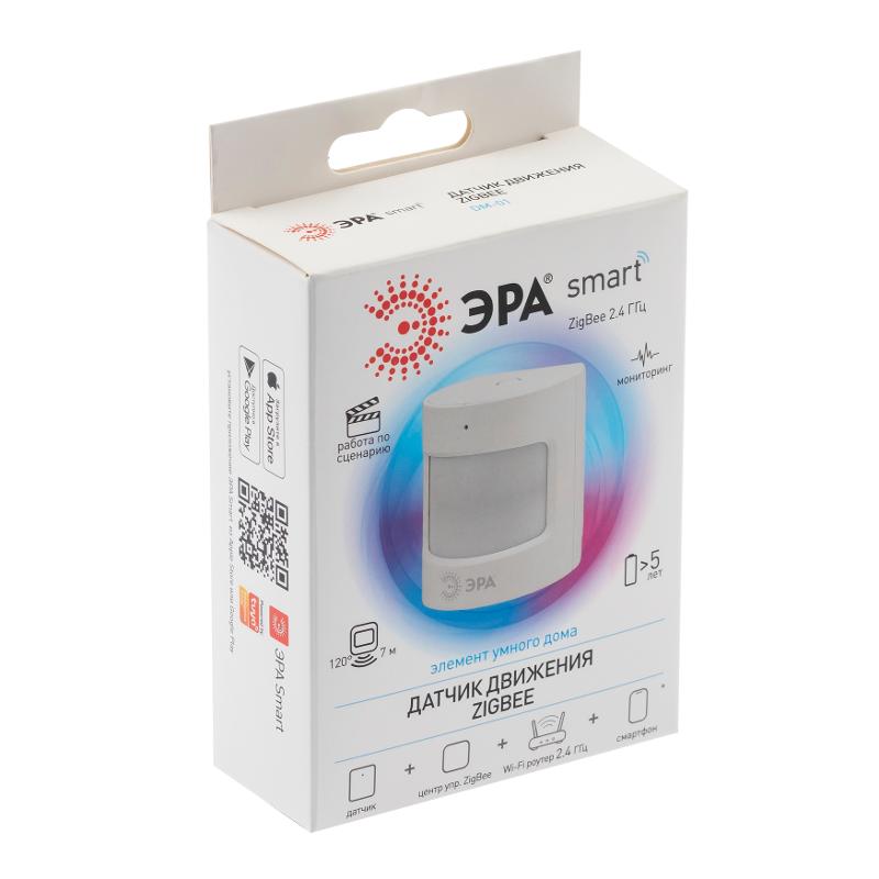 Датчик движения   DM-01 для дома, беспроводной, на батарейках, SMART Zigbee | Б0049184 | ЭРА — миниатюра 2