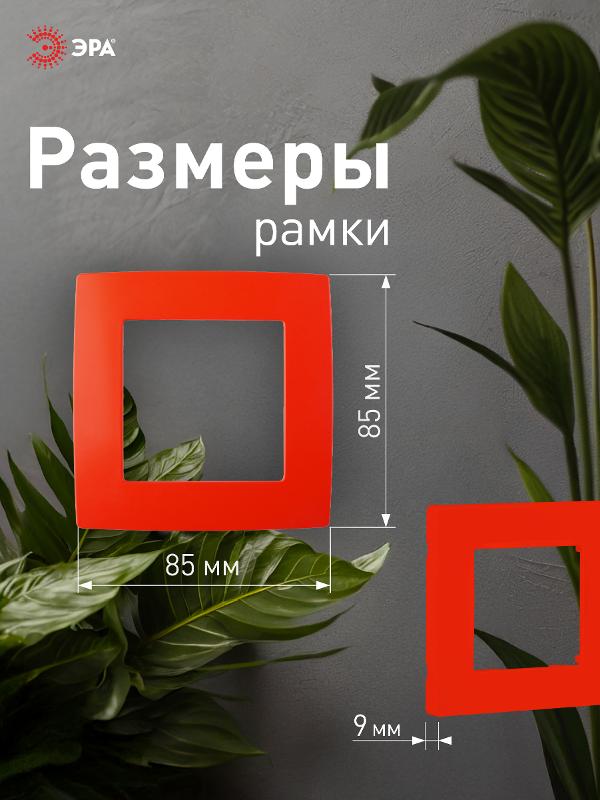 Рамка на 1 пост 12-5001-23  ,  красный  |Б0019388 | ЭРА — миниатюра 4