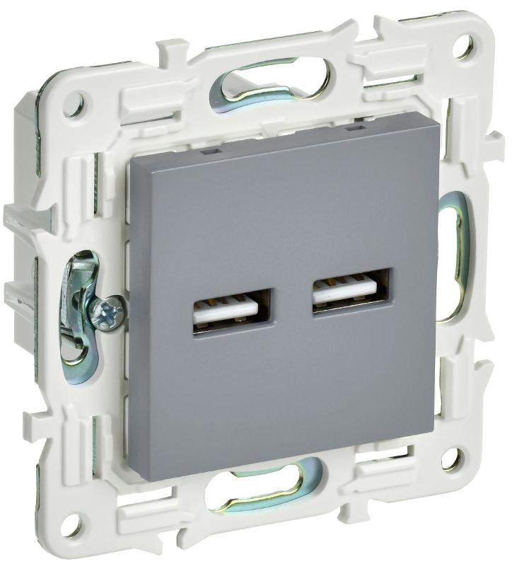 SKANDY Розетка USB A+A 3,1А SK-R15Gr серый | SK-U21-D31-K03 | IEK — IEK (ИЭК)