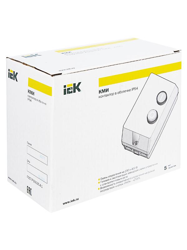 Контактор КМИ11860 18А в оболочке Ue=380В/АС3  IP54  | KKM16-018-380-00 | IEK — миниатюра 9