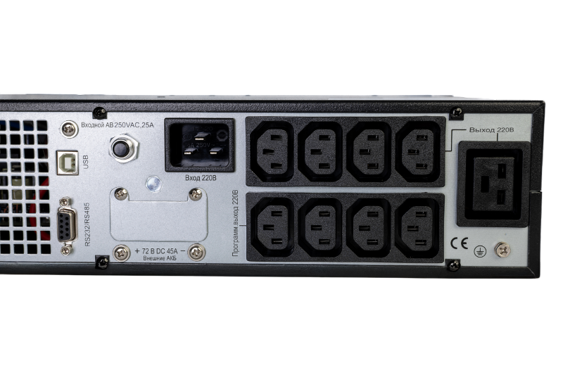 Источник бесперебойного питания Online SRTSE 1 поколения 1500 ВА/Вт, 2U, 8 C13+1 C19, USB, RS-232, сухие контакты, SNMP-карта — миниатюра 8