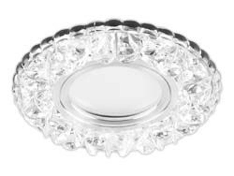Светильник точечный встраиваемый под лампу, с LED подсветкой CD905 15LED*2835 SMD 4000K, MR16 50W G5.3, белый, хром | 28848 | FERON — фото 1 | Sento