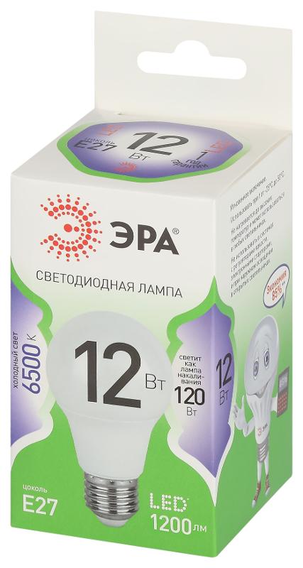 Лампа светодиодная  GREEN LINE LED A60-12W-865-E27 GL E27 12 Вт груша холодный свет | Б0067129 | ЭРА — миниатюра 5