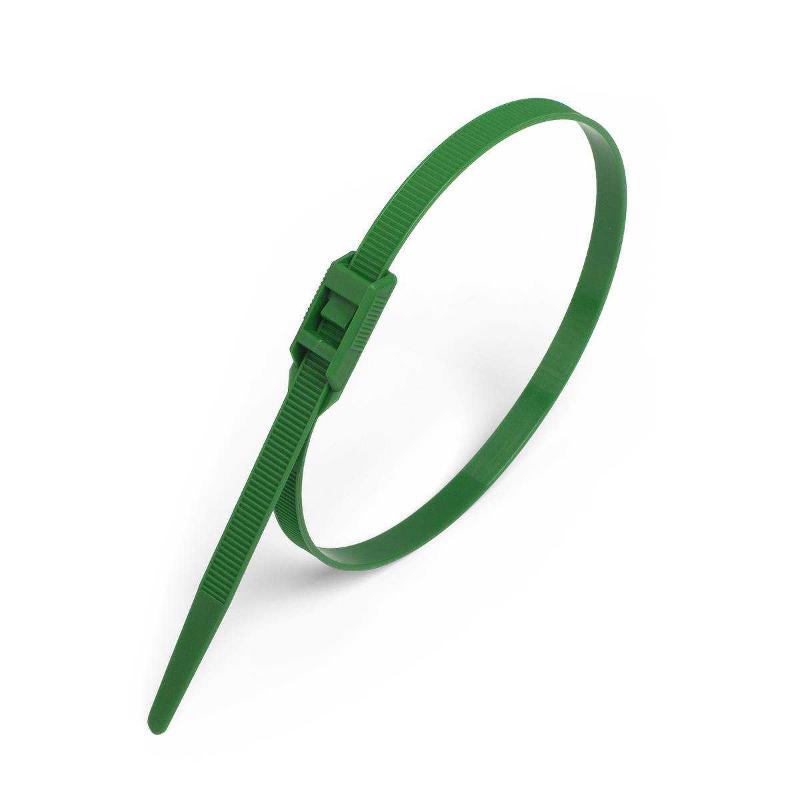 Стяжки разъемные с гор. замком КСГ 8*400(зел) (100шт.) | 74249 | Fortisflex — Fortisflex