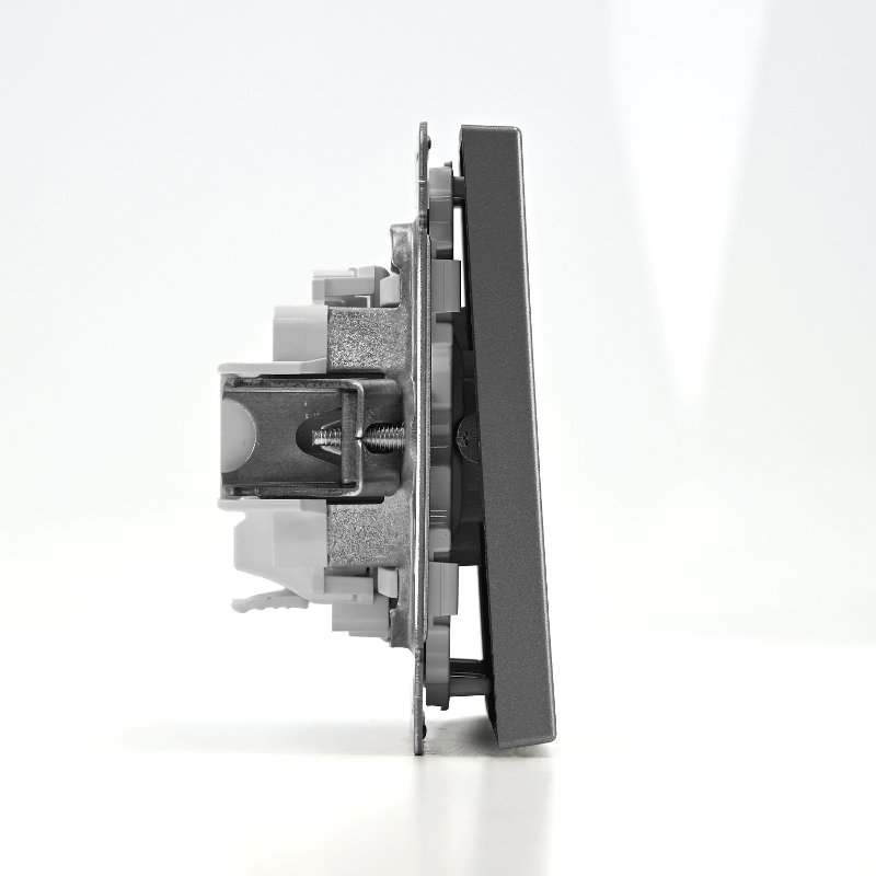 ArtGallery Сталь Выключатель 2-клавишный с подсветкой, сх.5а, 10АХ, механизм, быстрозажим. клем. | GAL000953S | SE — миниатюра 3