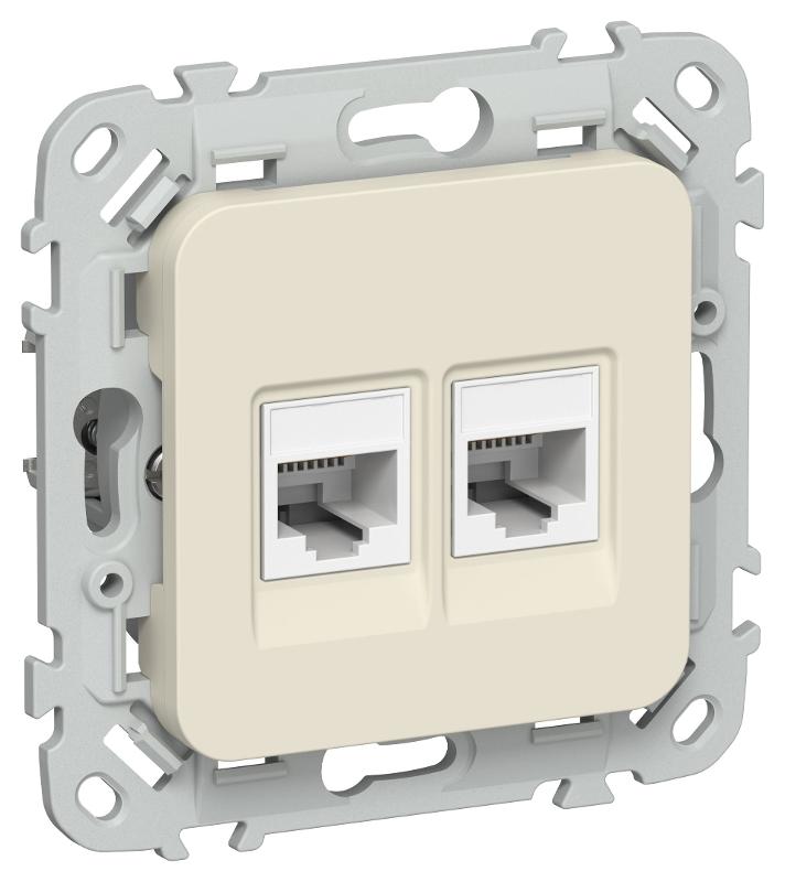 FLITE Розетка 2-ая компьютерная RJ45 кат.5Е UTP РК5е-2-0-ФлСл сливочный | FI-K22-1-K86 | IEK — IEK (ИЭК)
