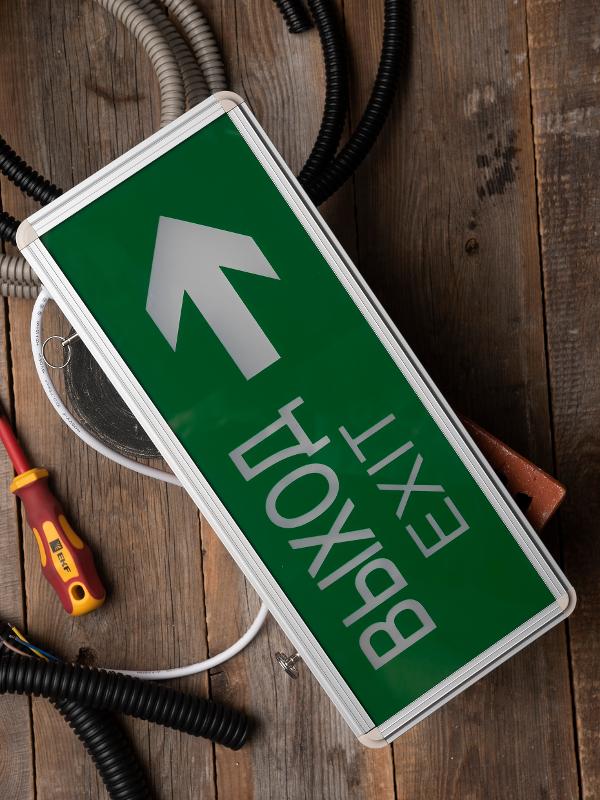Световой указатель аварийного освещения светодиодный EXIT-202 LED EKF Proxima 3Вт 1,5ч комбинированный потолочный | EXIT-DS-202-LED | EKF — миниатюра 10