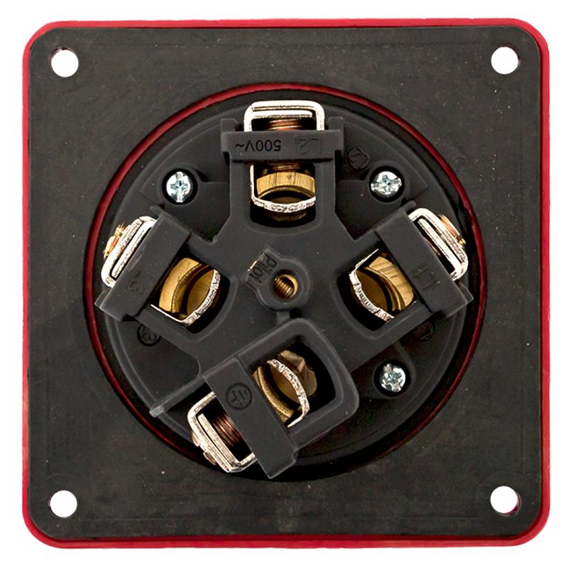 Розетка стационарная внутренняя 3442 3Р+РЕ 125А 380В IP67 EKF PROxima | ps-3442-125-380 | EKF — миниатюра 4