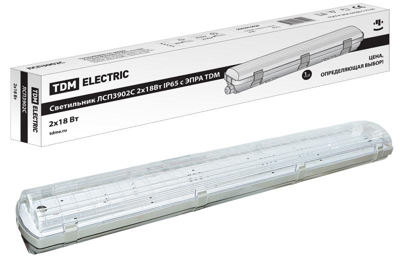 Светильник ЛСП3902С 2х18Вт IP65 с ЭПРА | SQ0304-0028 | TDM — TDM ELECTRIC