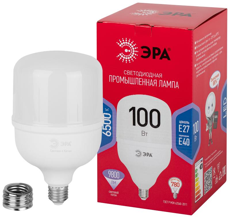 Лампа светодиодная  RED LINE LED POWER T140-100W-6500-E27/E40 R  100Вт колокол холодный белый свет  | Б0063872 | ЭРА — миниатюра 1